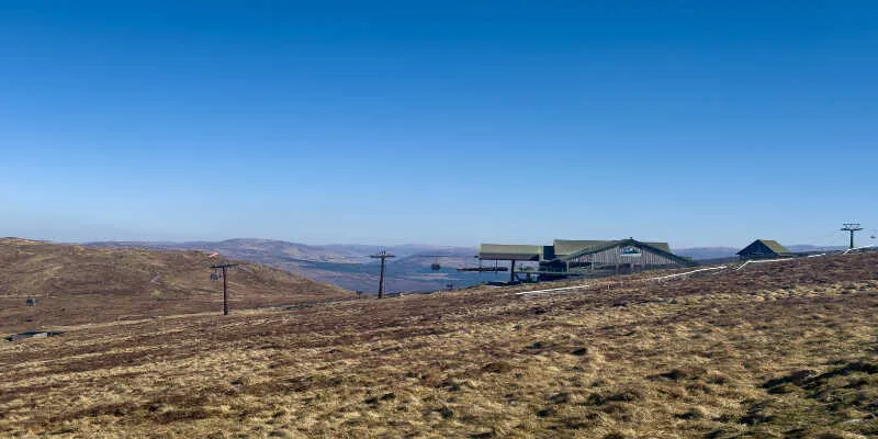 Snowgoose restaurant, nevis range offers great views.